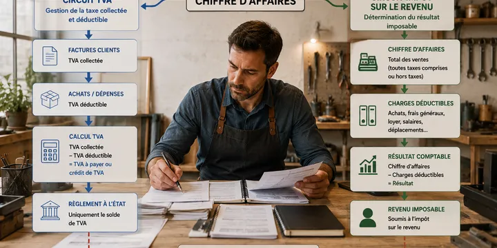 TVA et impôt sur le revenu : pourquoi ce sont deux calculs différents ?